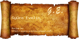 Gyüre Evelin névjegykártya